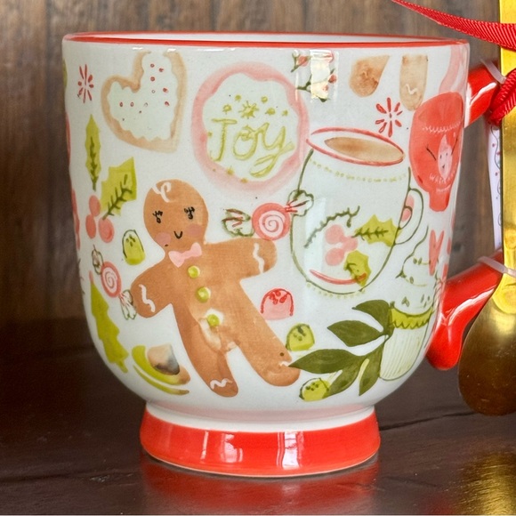 Gingerbread Man Mug with Christmas Tree Stirrer - Potter’s Studio Jingles & Joy - Picture 2 of 15